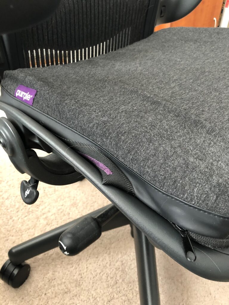 Purple brand comfy seat cushion - gift idea for remote teachers