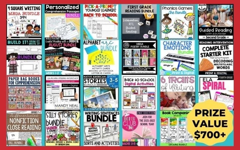 Photo of each resource cover included in the giveaway