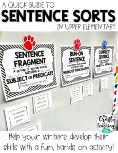 how to use sentence sorts to improve writing skills free guide